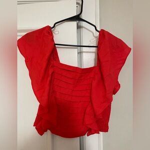Elegant Red Women's Top